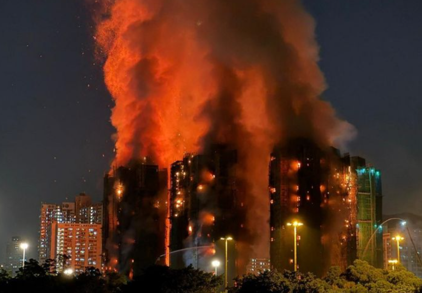 kebakaran apartemen wang fuk court