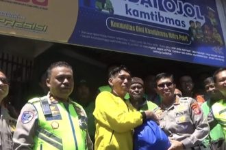 Kakorlantas Menyapa Driver Ojol Kamtibmas Polda Kaltim, Pererat Sinergi