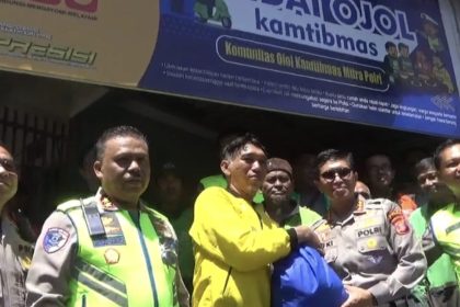 Kakorlantas Menyapa Driver Ojol Kamtibmas Polda Kaltim, Pererat Sinergi